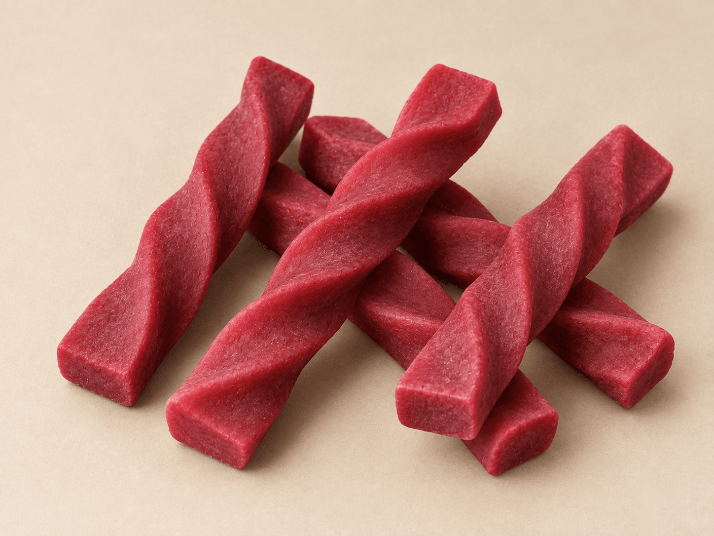 Beetroot Himalayan Twisted Dog Chew - Handmade Felt Product from Nepal